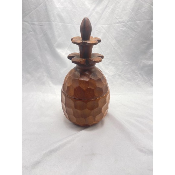 VTG carved wood pineapple - Picture 4 of 12